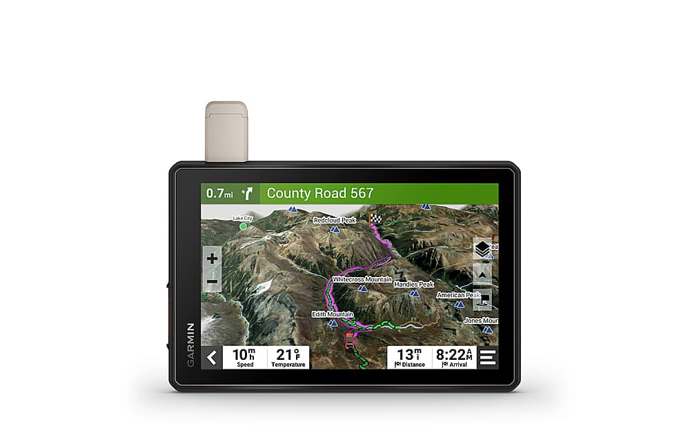 Front. Garmin - Tread - Overland Edition 8" GPS with Built-In Bluetooth - Black.