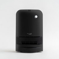 WOOZOO - Oscillating Fan w/ Motion Sensor Portable Electric Space Heater - Black - Front_Zoom