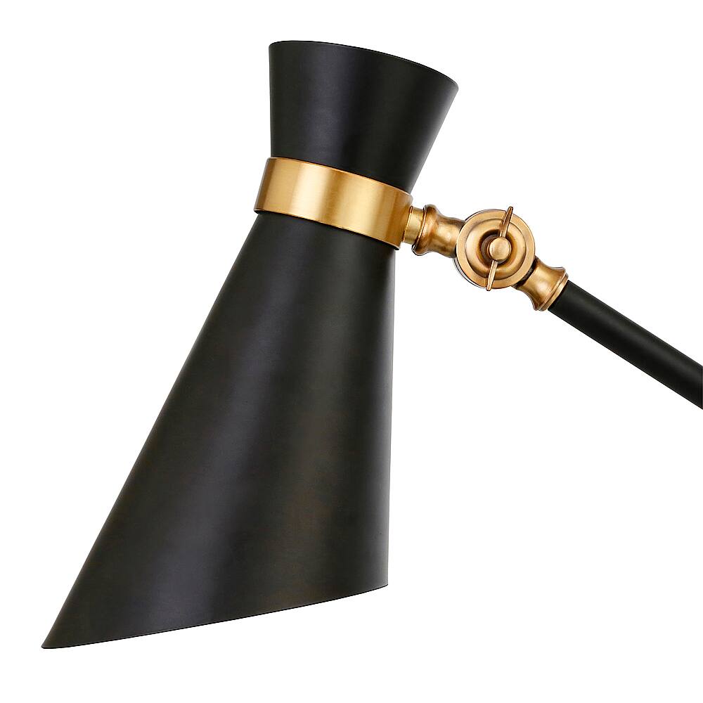 Alt View 15. Hudson&Canal - Rex Floor Lamp - Black/Brass.