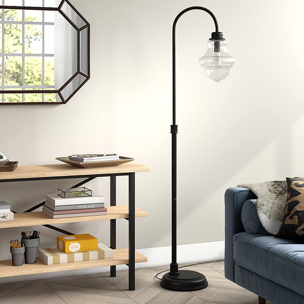 Alt View 11. Hudson&Canal - Sara Floor Lamp - Blackened Bronze.