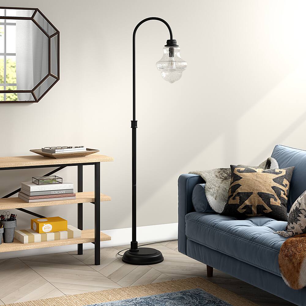Alt View 12. Hudson&Canal - Sara Floor Lamp - Blackened Bronze.