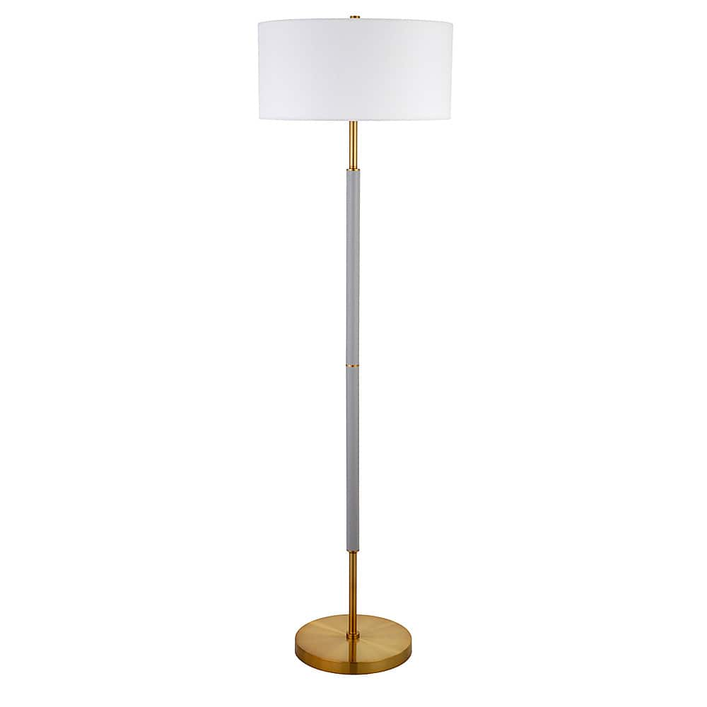 Angle View: Camden&Wells - Simone Floor Lamp - Cool Gray/Brass