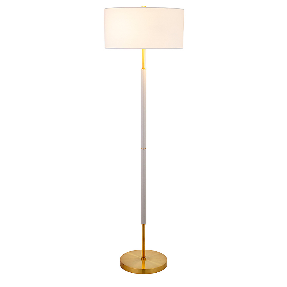 Best Buy: Camden&Wells Simone Floor Lamp Cool Gray/Brass FL0529