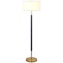 Hudson&Canal - Simone Floor Lamp - Blue/Brass