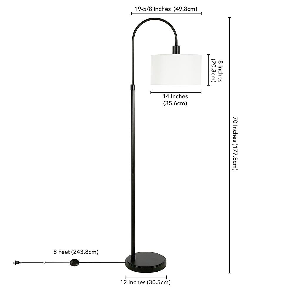 Alt View 13. Hudson&Canal - Veronica Floor Lamp - Blackened Bronze.