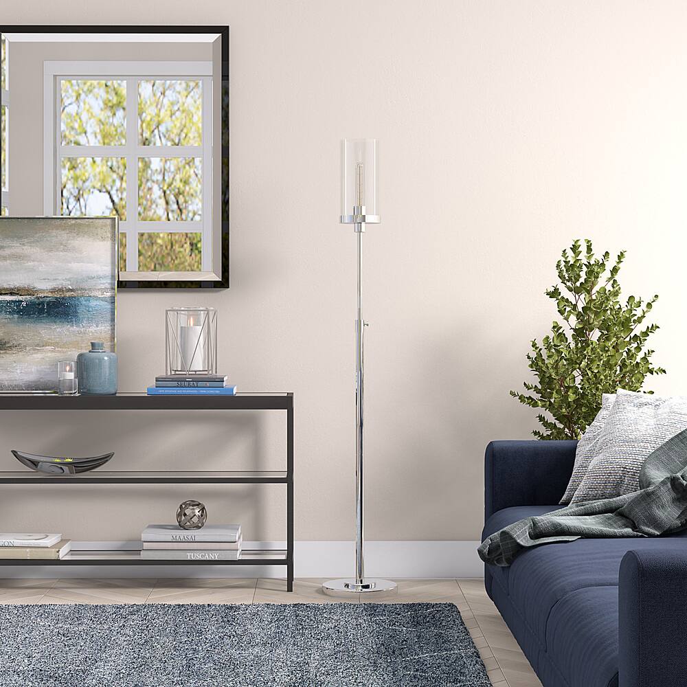 Alt View 12. Hudson&Canal - Frieda Floor Lamp - Polished Nickel.