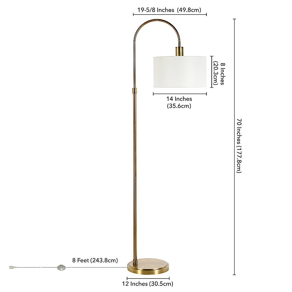 Alt View 13. Hudson&Canal - Veronica Floor Lamp - Antique Brass.