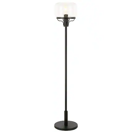 Front. Hudson&Canal - Tatum Floor Lamp - Blackened Bronze.