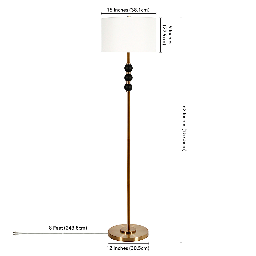 Camden&Wells Bernard Floor Lamp Brass/Blackened Bronze FL0820 - Best Buy
