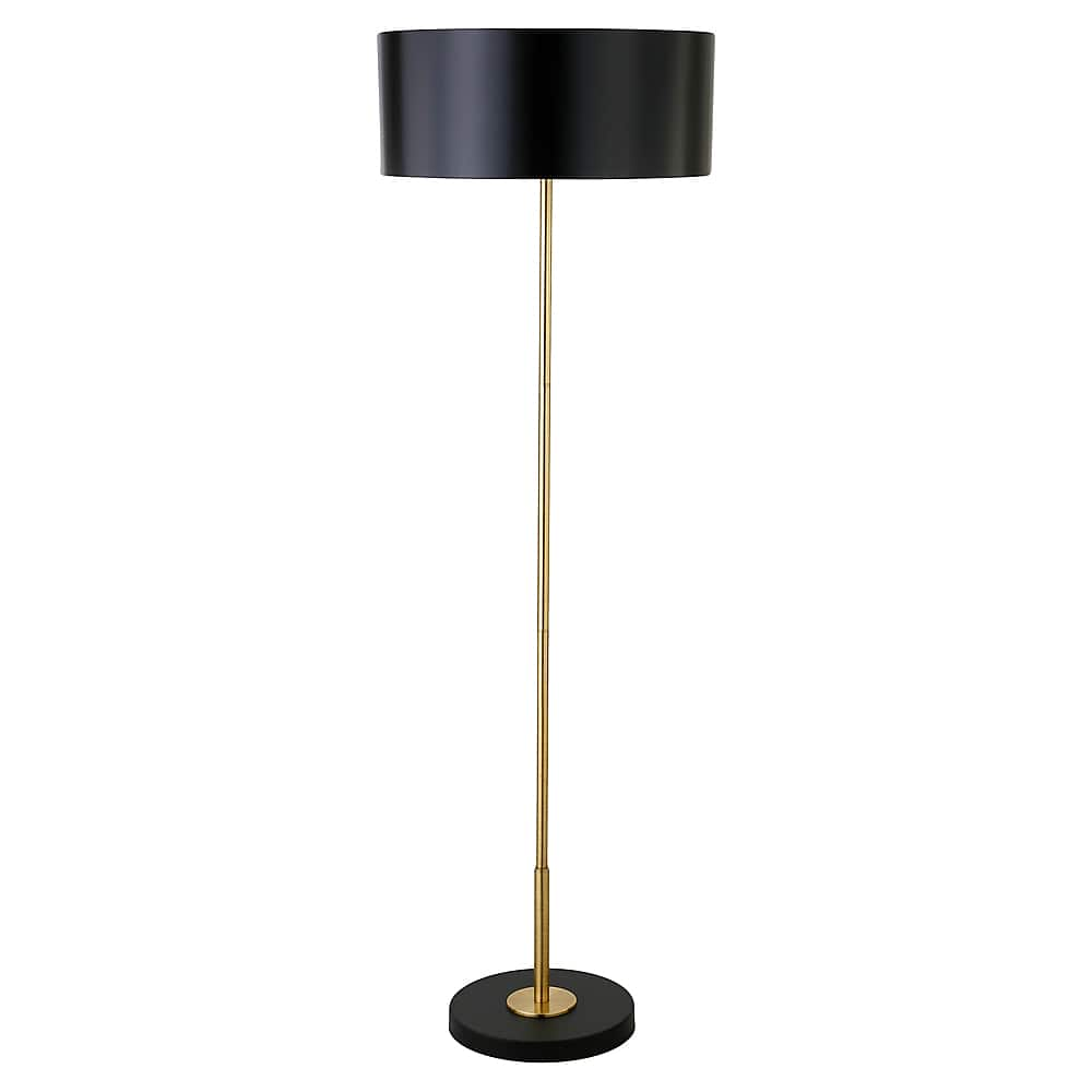 Angle View: Camden&Wells - Hoffman Floor Lamp - Brass/Blackened Bronze