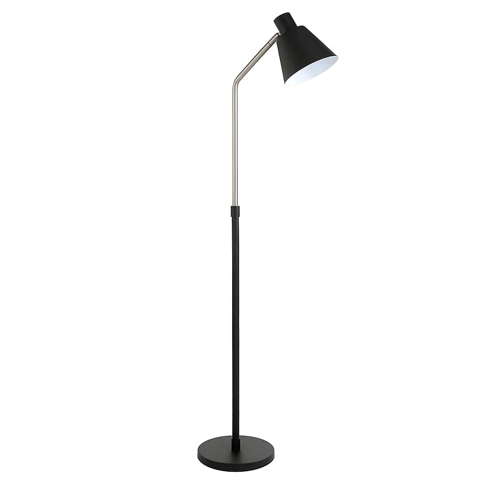 Angle View: Camden&Wells - Elmer Floor Lamp - Blackened Bronze/Brushed Nickel