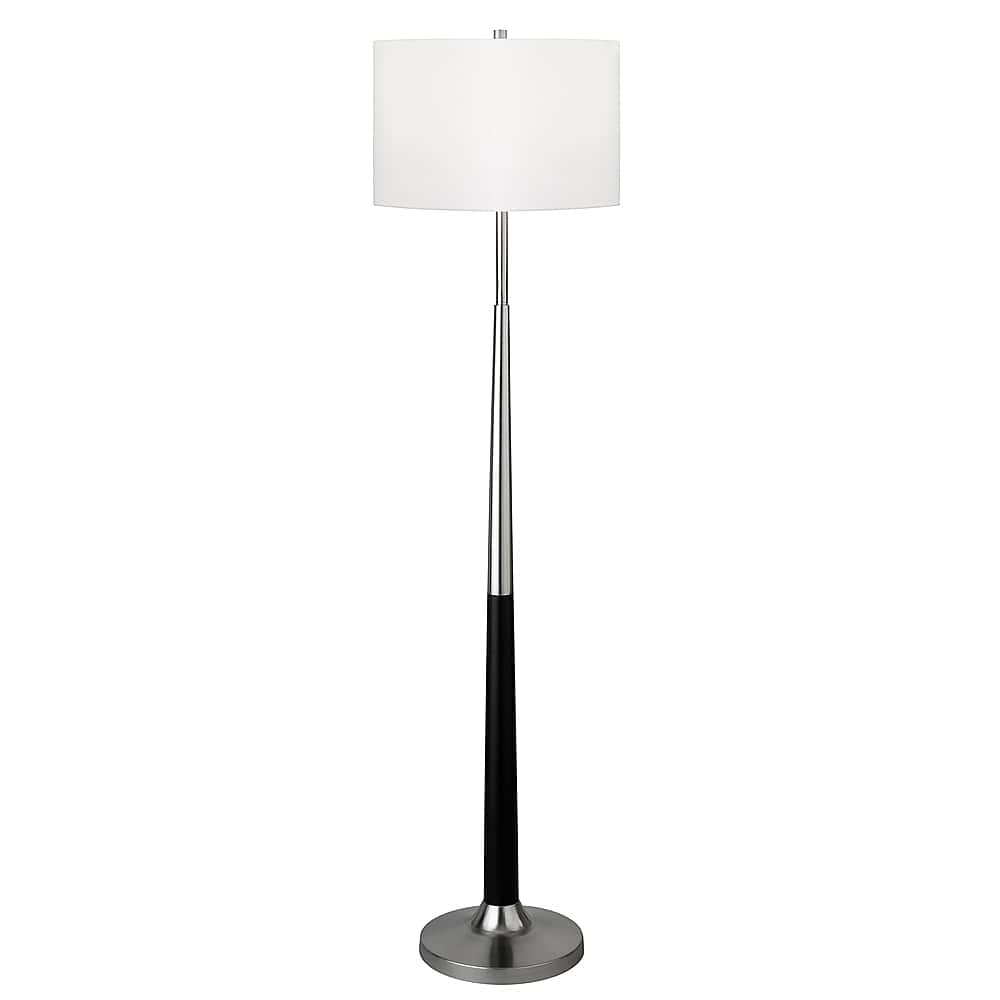 Angle View: Camden&Wells - Lyon Floor Lamp - Brushed Nickel/Matte Black