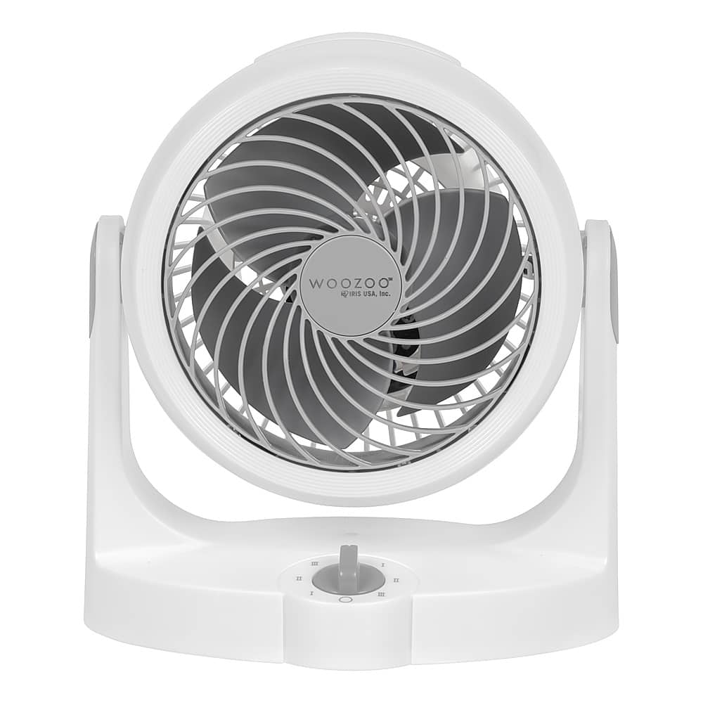 Angle View: Woozoo Air Circulator Fan - 3 Speed Small Fan - 157 ft² Area Coverage - White