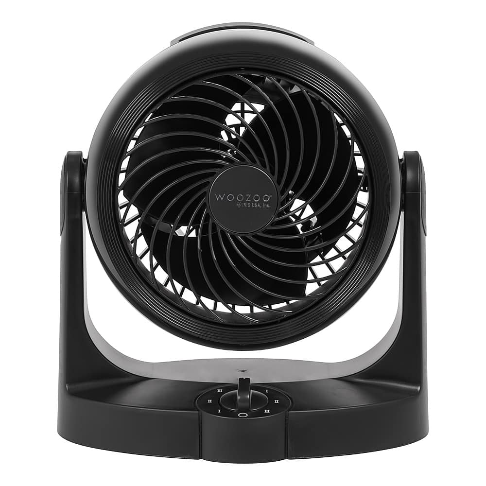 Angle View: Woozoo Air Circulator Fan - 3 Speed Small Fan - 157 ft² Area Coverage - Black