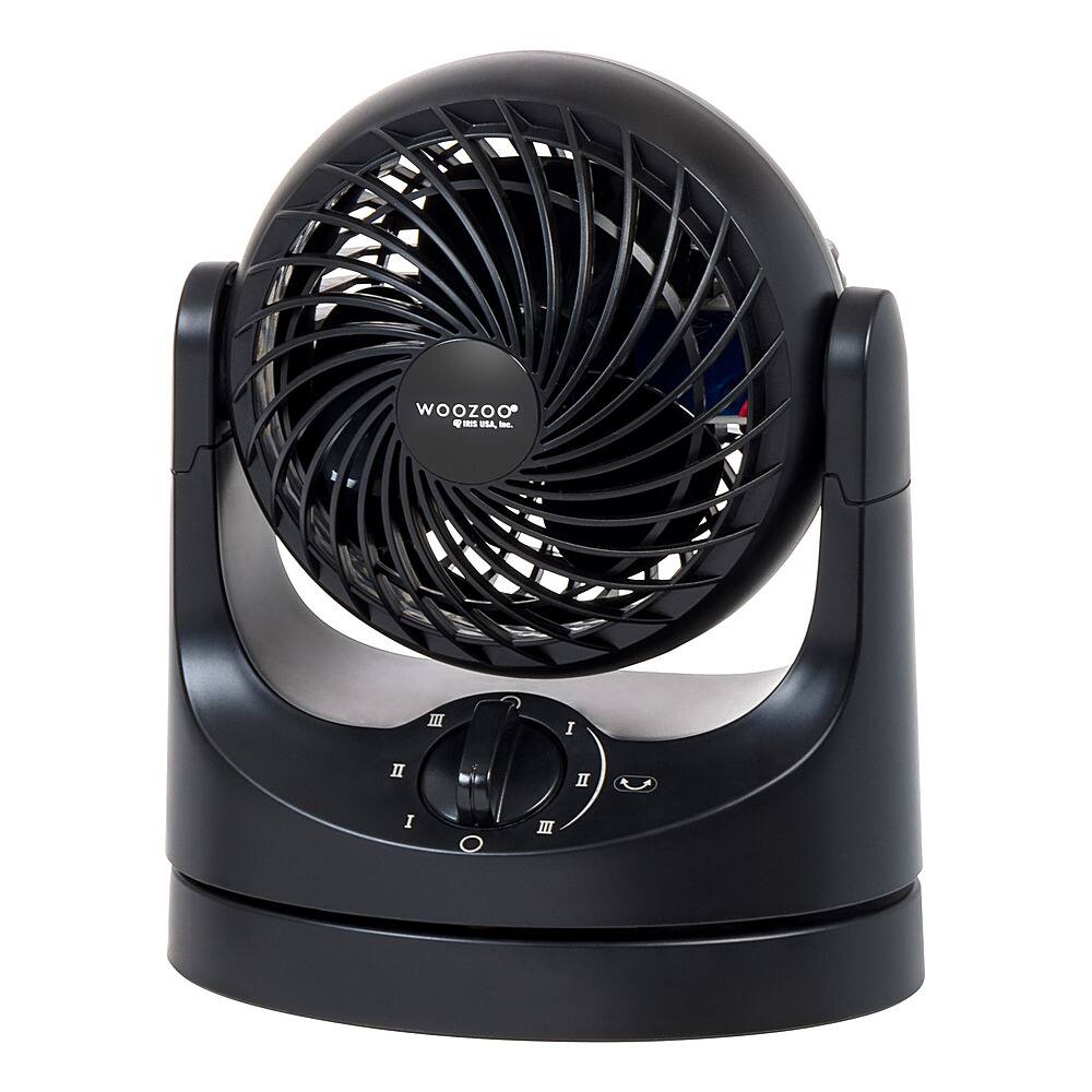 Front. Woozoo - Woozoo Oscillating Air Circulator Fan - 3 Speed Small Fan Whisper Quiet - Black.