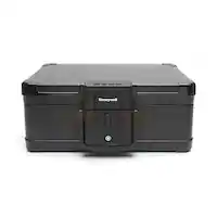 Honeywell - .24 Cu. Ft. Fire- and Water-Proof Chest Safe with Digital Lock - Black - Front_Zoom