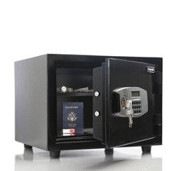 Honeywell - 1.07 Cu. Ft. Fire- and Water-Resistant Steel Security Safe with Digital Dial Lock - black - Front_Zoom