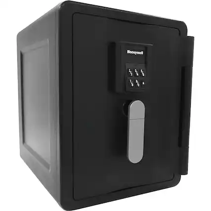 Front. Honeywell - .70 Cu. Ft. Fire- and Water-Proof Safe with Digital Lock - Black.