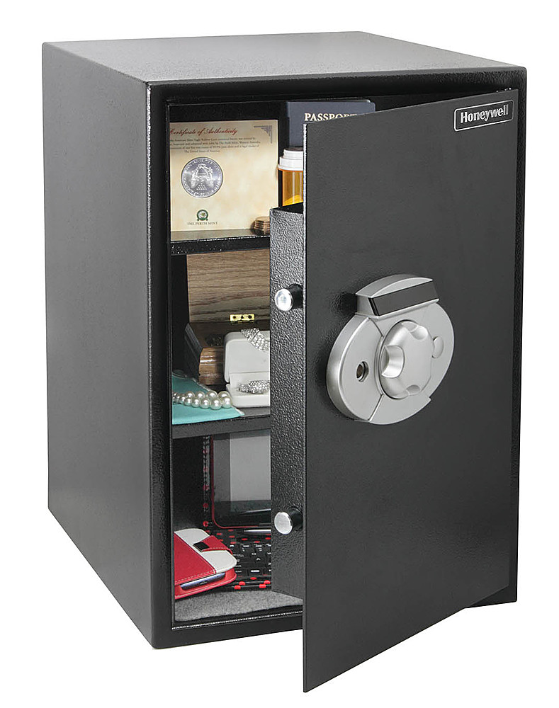 Angle View: Honeywell - 2.73 Cu. Ft. Large Security Safe Digital/Dial Lock - Black