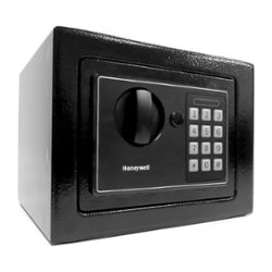 Honeywell - .17 Cu. Ft. Compact Security Safe with Digital Lock - black - Front_Zoom