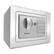 Angle. Honeywell - .17 Cu. Ft. Compact Security Safe with Digital Lock - White.