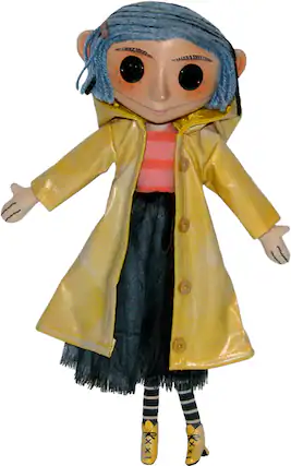 Front. NECA - Coraline – Prop Replica – 10″ Doll.