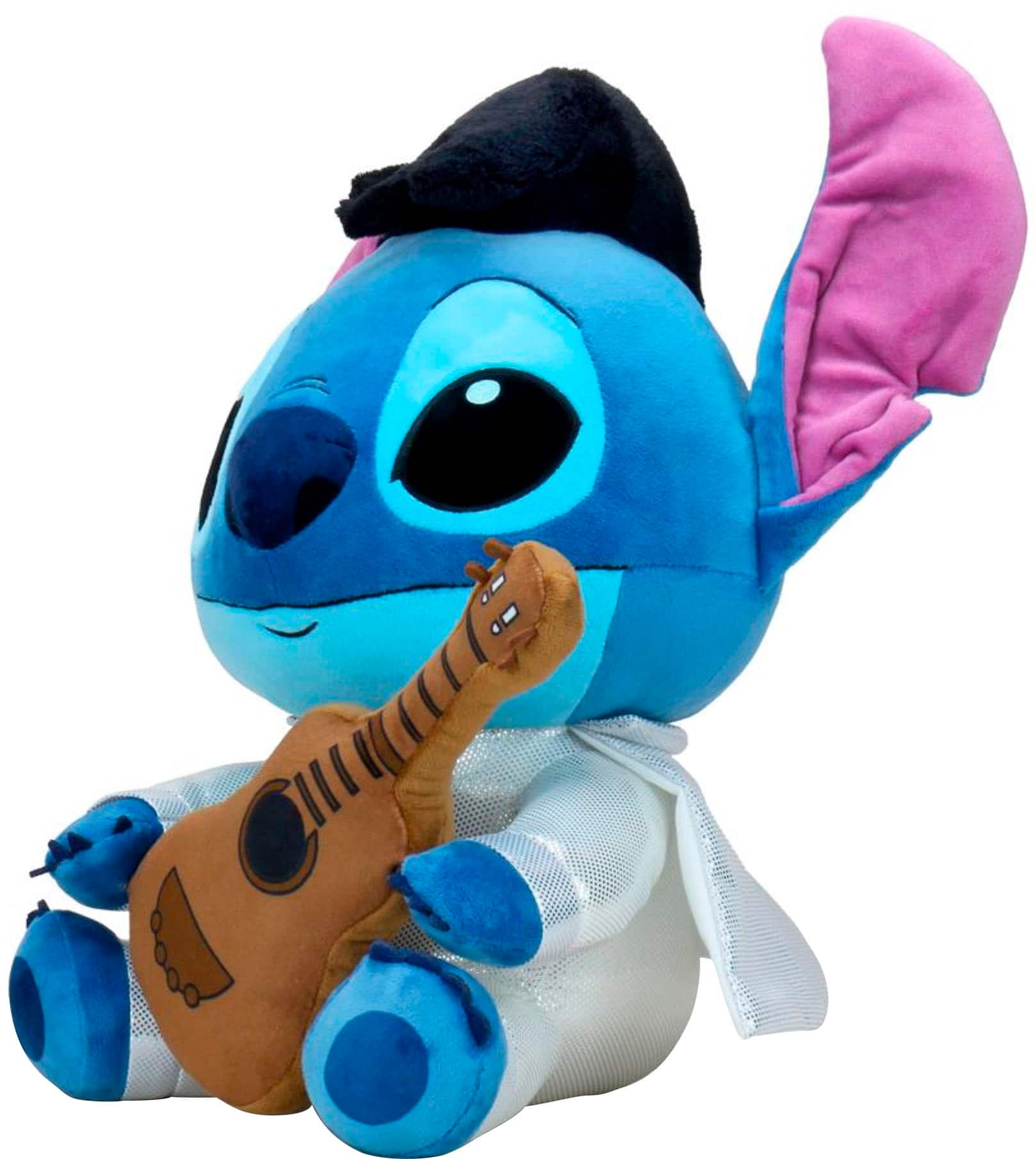 Angle. NECA - Disney-Hug Me- Lilo & Stitch Elvis Stitch 16” Plush.