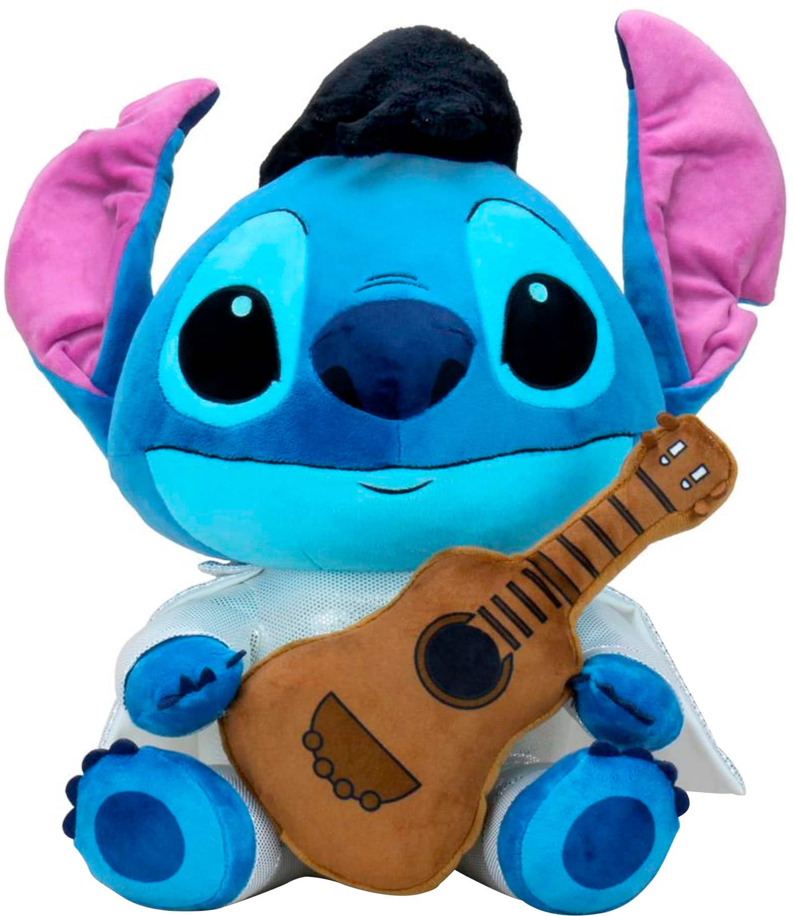 Front. NECA - Disney-Hug Me- Lilo & Stitch Elvis Stitch 16” Plush.