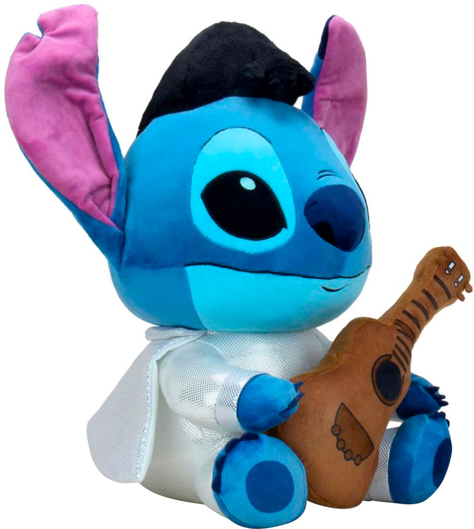 Left. NECA - Disney-Hug Me- Lilo & Stitch Elvis Stitch 16” Plush.