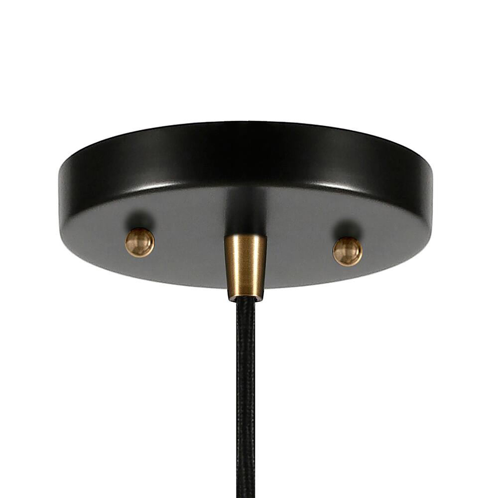 Alt View 19. Hudson&Canal - Madison 8" Metal Pendant - Black/Brass.