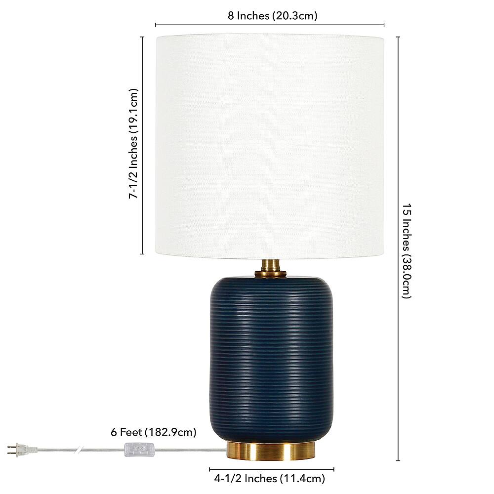 Alt View 13. Camden&Wells - Lambert Mini Lamp - Navy.