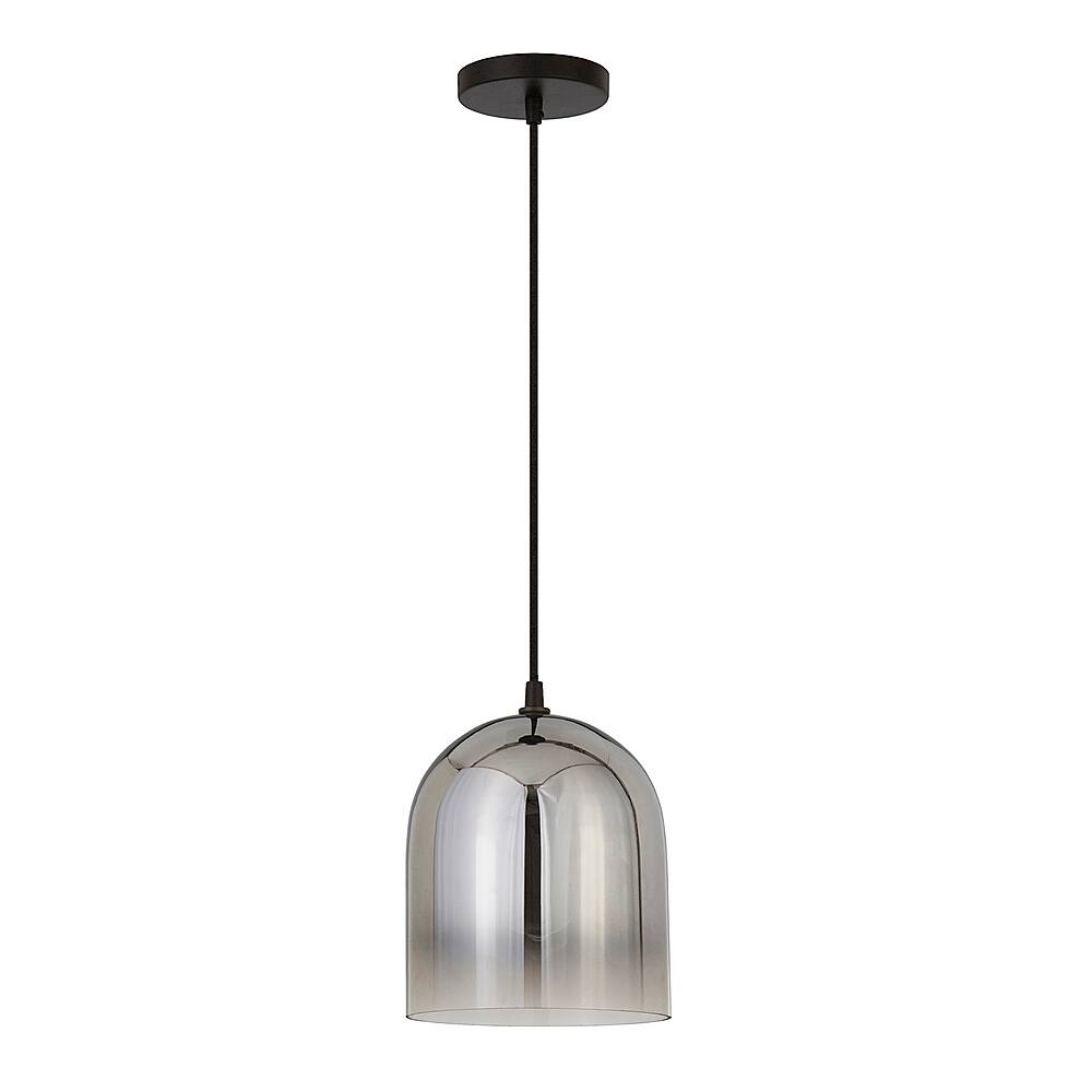 Angle View: Camden&Wells - Marit Glass Pendant - Smoked Nickel