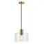 Angle. Camden&Wells - Henri Clear Glass Pendant - Brass.