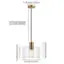 Alt View 13. Camden&Wells - Henri Clear Glass Pendant - Brass.