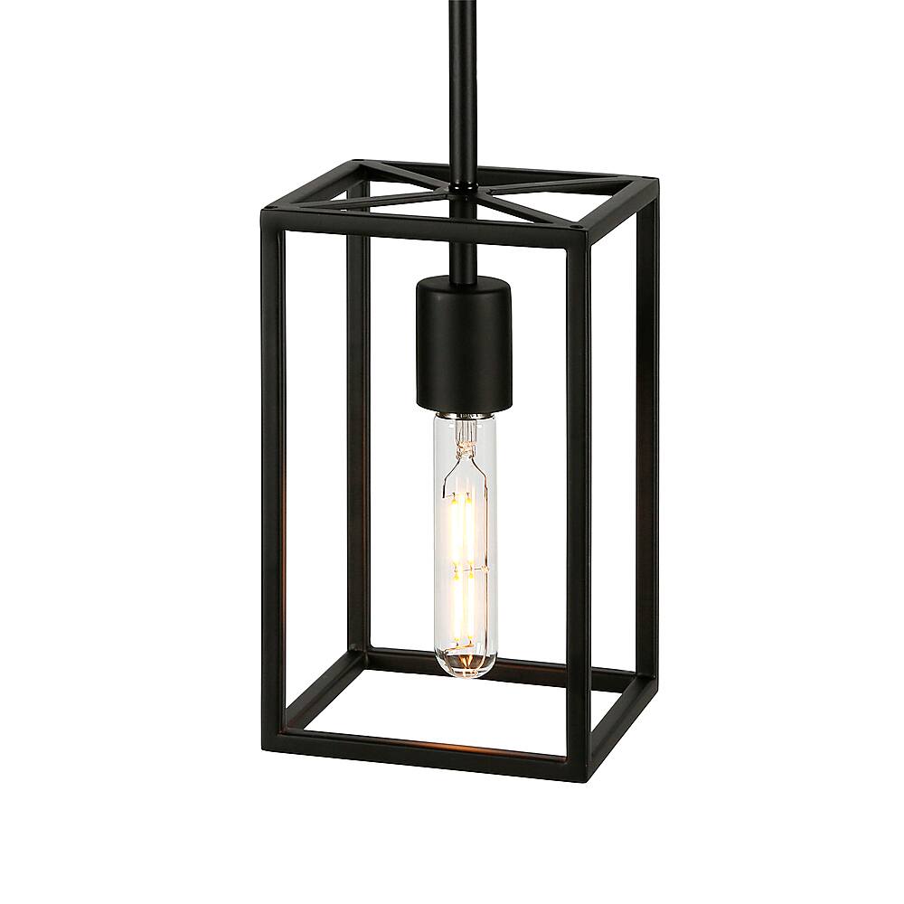 square iron pendant light