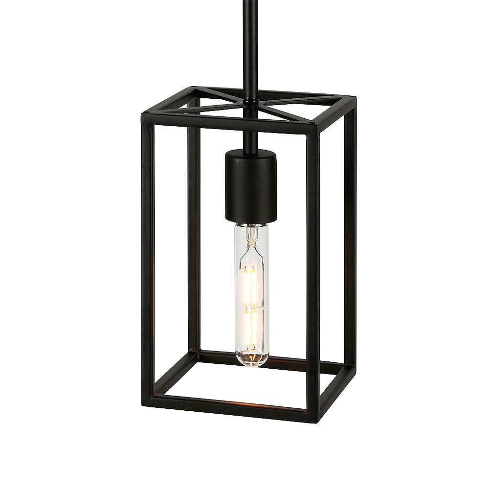 Alt View 16. Hudson&Canal - Cuadro Square Framed Pendant - Blackened Bronze.