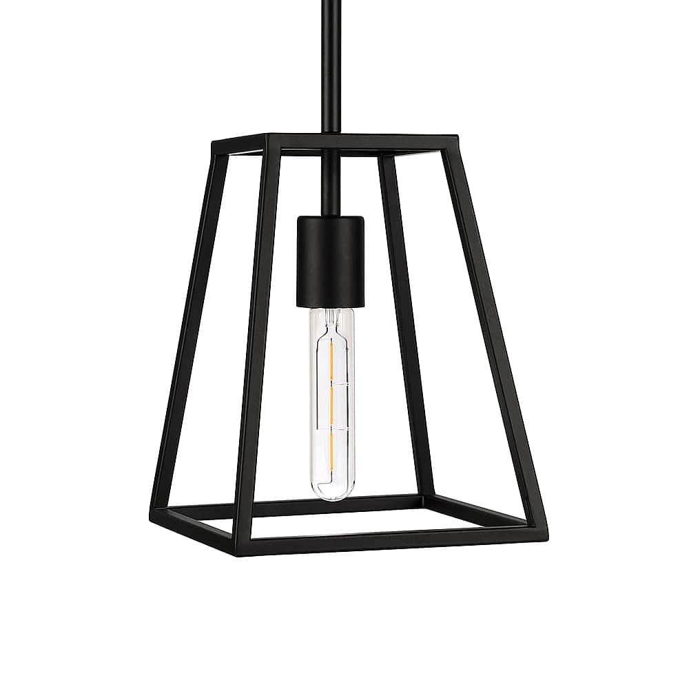 Angle View: Camden&Wells - Rhom Open-Framed Pendant - Blackened Bronze