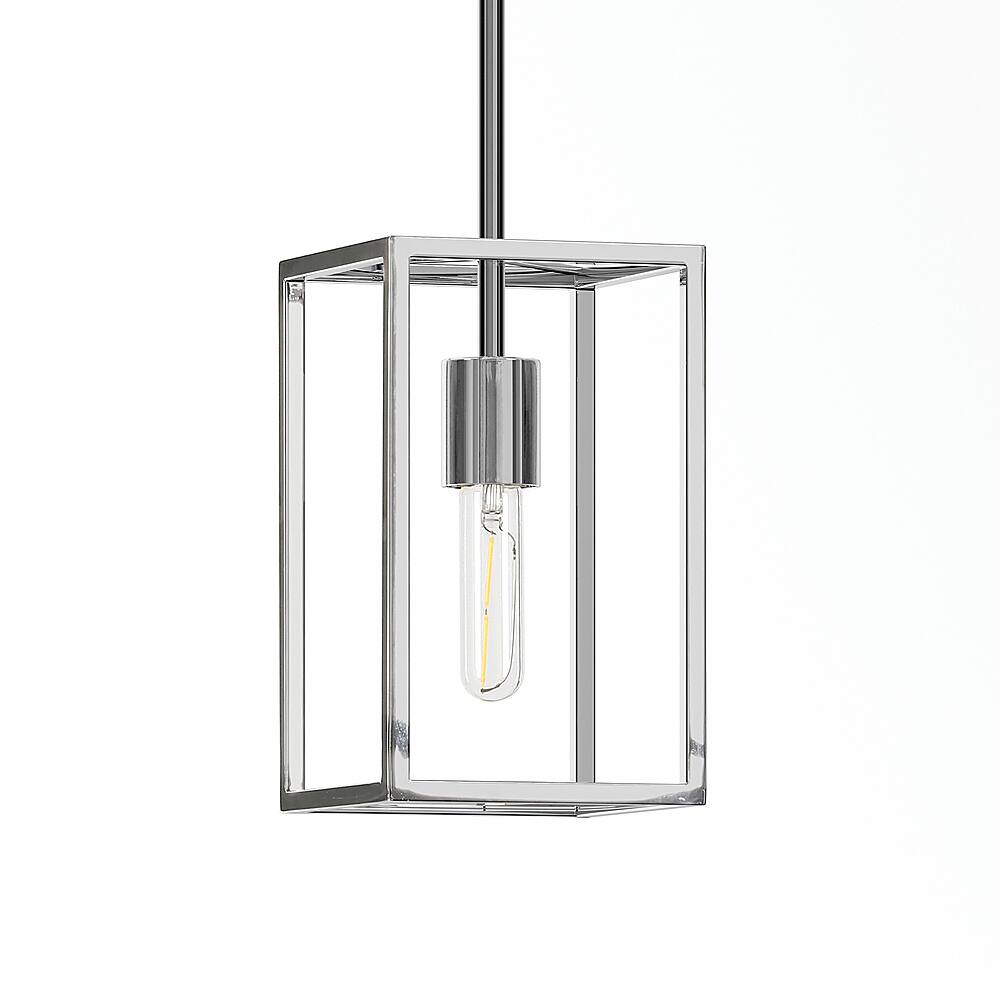 Angle View: Camden&Wells - Cuadro Square Framed Pendant - Nickel