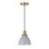 Angle. Camden&Wells - Madison 8" Metal Pendant - Cool Gray/Brass.