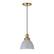 Front. Camden&Wells - Madison 8" Metal Pendant - Cool Gray/Brass.