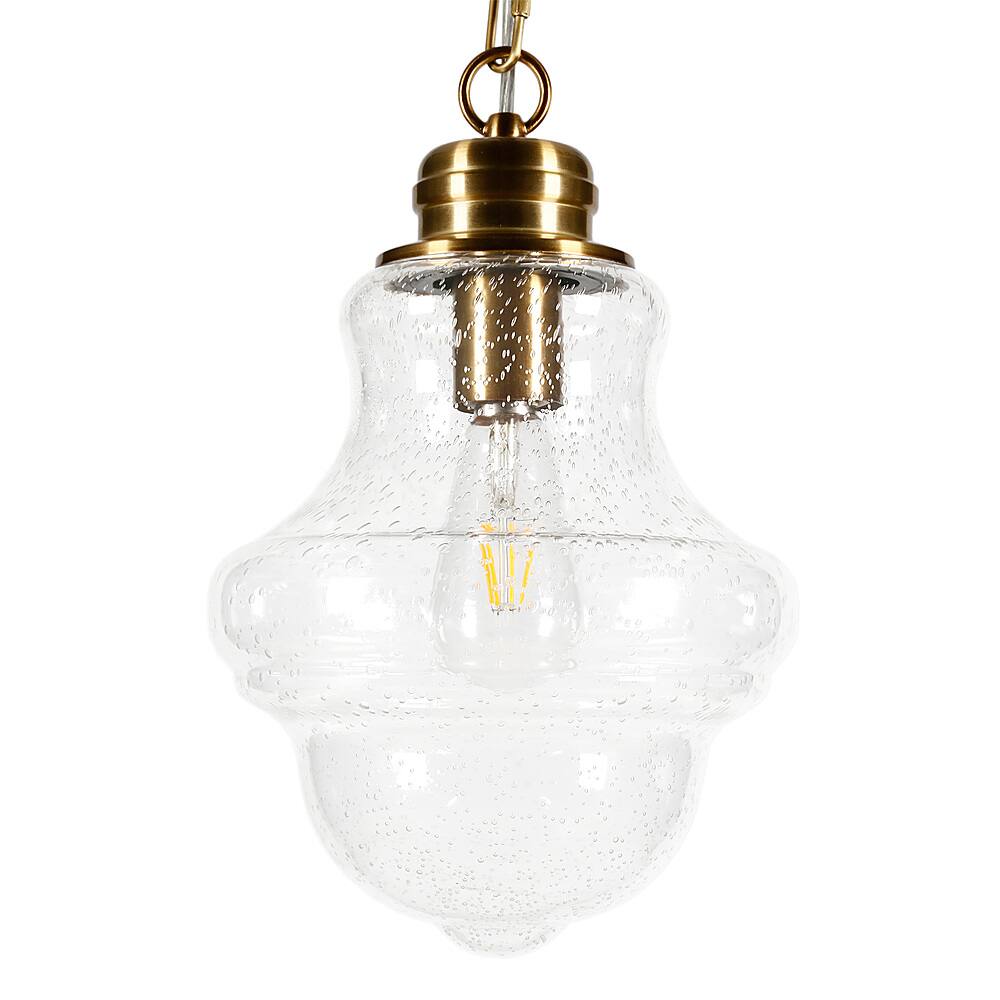 Angle View: Camden&Wells - Annie Seeded Glass Pendant - Brass