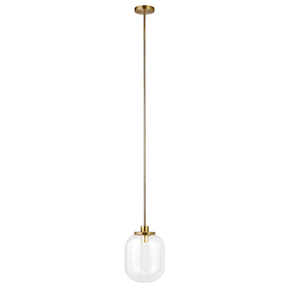 Angle View: Camden&Wells - Agnolo Clear Glass Pendant - Brass