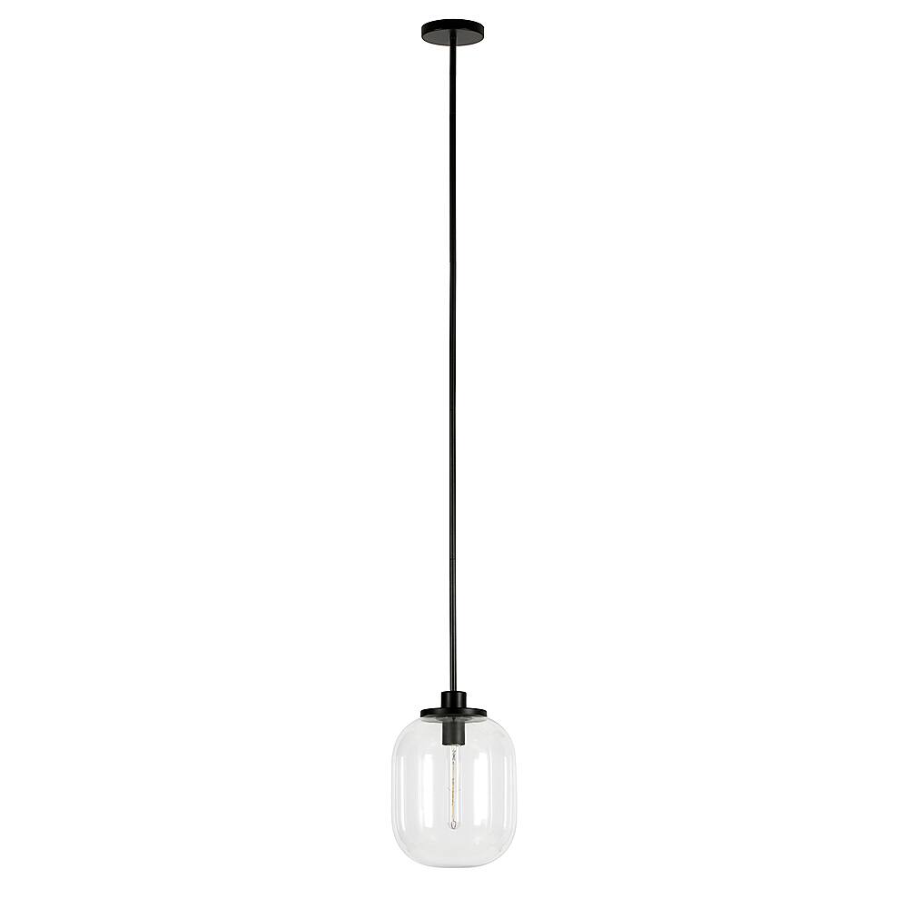 Angle View: Camden&Wells - Agnolo Clear Glass Pendant - Blackened Bronze