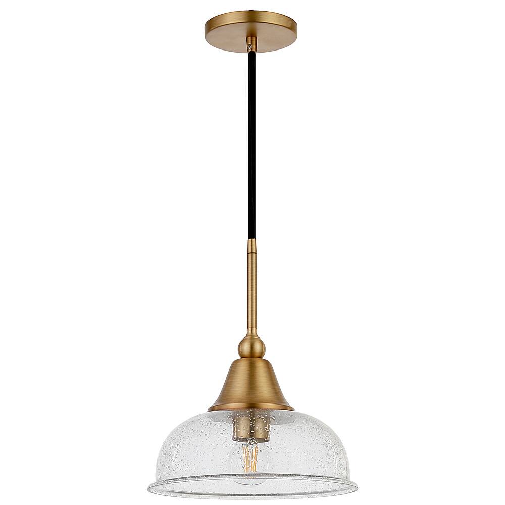 Alt View 16. Hudson&Canal - Magnolia Seeded Glass Pendant - Brass.