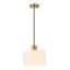 Front. Camden&Wells - Henri White Milk Glass Pendant - Brass.