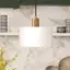 Alt View 11. Camden&Wells - Henri White Milk Glass Pendant - Brass.