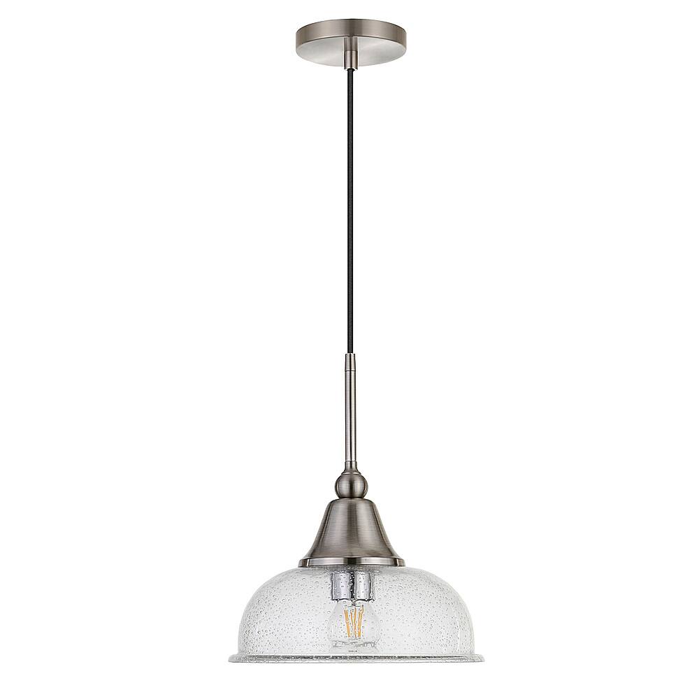 Angle View: Camden&Wells - Magnolia Seeded Glass Pendant - Brushed Nickel