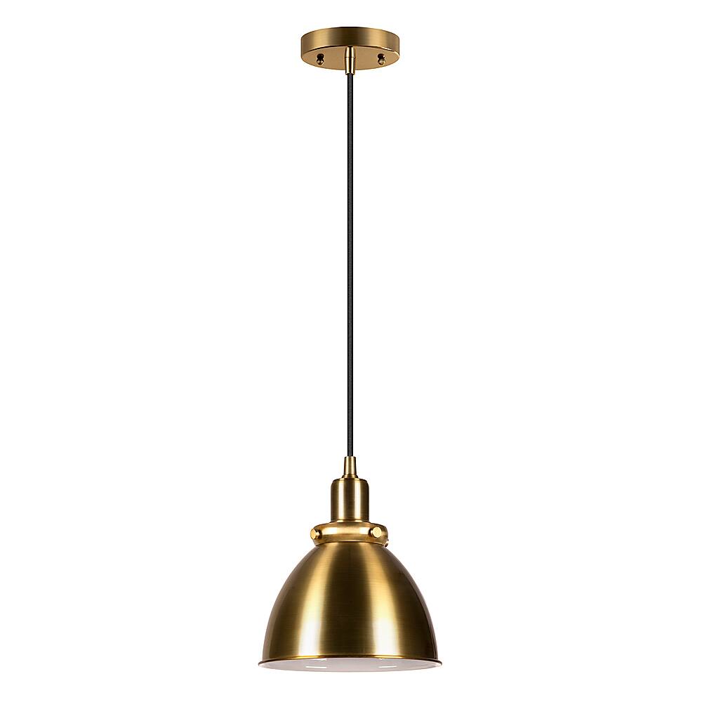 Angle View: Camden&Wells - Madison 8" Metal Pendant - Brass