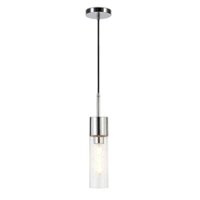 Camden&Wells - Lance Seeded Glass Pendant - Polished Nickel - Front_Zoom