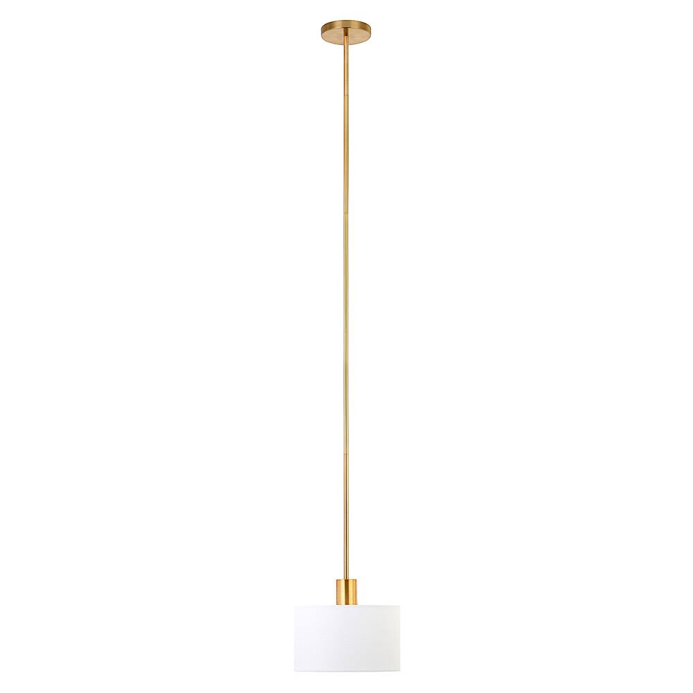 Angle View: Camden&Wells - Henri Pendant with Fabric Shade - Brass